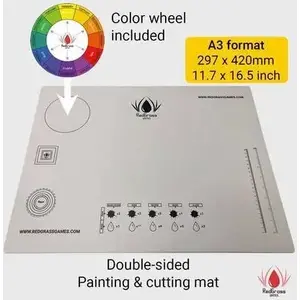 Painting Mat RedGrass: A3 – Redgrass Games foldable workstation mat for model painting, A3 size