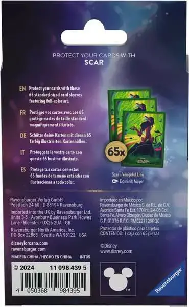 Чехол для карт Ravensburger Disney Lorcana TCG Azurite Sea - Scar Photo 2