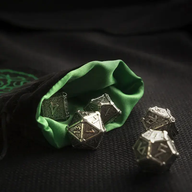 Q-Workshop Forest Velour Dice Bag — 100×150×5 mm Photo 4