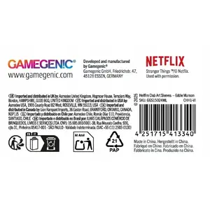 Card Sleeves Gamegenic Stranger Things Hellfire Club Art Sleeves – Eddie Munson (standard size)