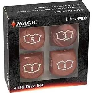 Dice set Ultra‑Pro Deluxe Loyalty 22 mm — Red Mana (Magic: The Gathering)