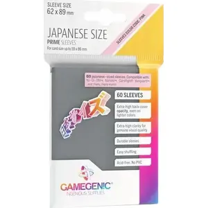 Card Sleeves Gamegenic Japanese Size Prime Sleeves 62×89 mm, 60 pcs, Gray