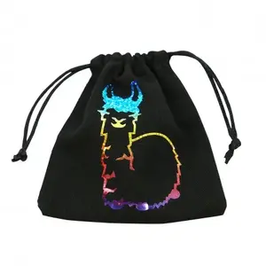 Storage pouch Q-Workshop Fabulous Llama Dice Bag, black multicolour, 110×5×120 mm