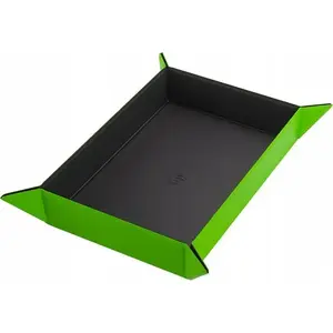 Magnetic Dice Tray Rectangular by Gamegenic – Black/Green