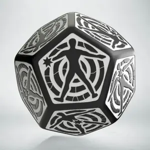 Dodecahedron Dice Q-Workshop 12HIT05 – 12-sided gaming die, 19 g, for adults and children