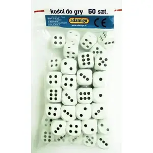 Game dice set Adamigo G-6410 — 50 pieces, standard gaming dice