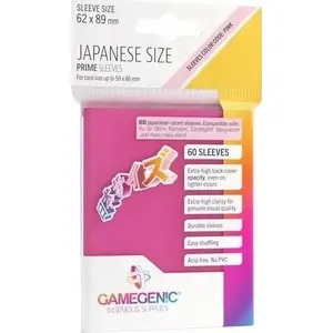 Card Sleeves Gamegenic Japanese Size Prime Sleeves 62x89 mm 60 pcs, Pink