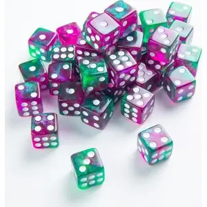 Набор кубиков Gamegenic Galaxy Series D6 12 мм Aurora от Gamegenic