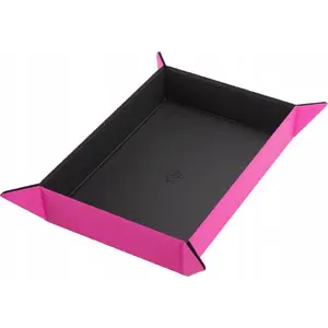 Magnetic Dice Tray Rectangular by Gamegenic — Black/Pink