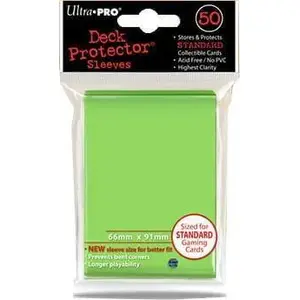 Card Deck Protector Sleeves Ultra‑Pro 26511 Solid Lime Green 50 pcs