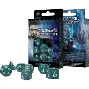Dice set Q-Workshop classic Storm-White (model 108893) – tabletop gaming dice set