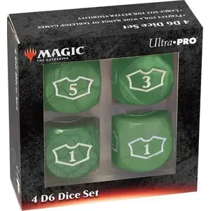 Dice set Ultra‑Pro Deluxe Loyalty Dice — Magic: The Gathering green mana, 22 mm