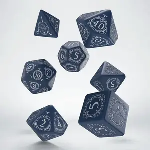 Q-Workshop dice set Pathfinder: Hell's Rebels blue-white – tabletop RPG polyhedral dice
