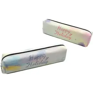 Pencil case Adar Piórnik jamnik Happy Holiday MIX — zippered fabric stationery pouch