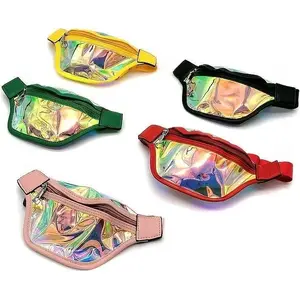 Hip bag Adar holographic 27×13 cm, mix colors