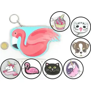 Wallet with keyring Adar Portmonetka 20 cm MIX – compact coin purse with attached key ring