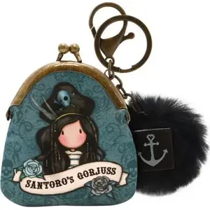 Wallet and Keychain Set Santoro London Gorjuss Pirates Black Pearl