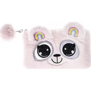 Plush Pencil Case STARPAK SASZETKA PLUSZOWA BIG EYES Różowa 20x11 cm