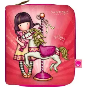 Foldable Wallet Santoro Gorjuss Fairground Carousel — compact women's purse, card and coin slots