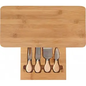 Cutting board with knife KingHoff KH-1567 — bamboo cutting board and integrated knife