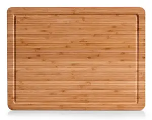 Kitchen cutting board ZELLER 25218 — rectangular bamboo, 390×290×16 mm