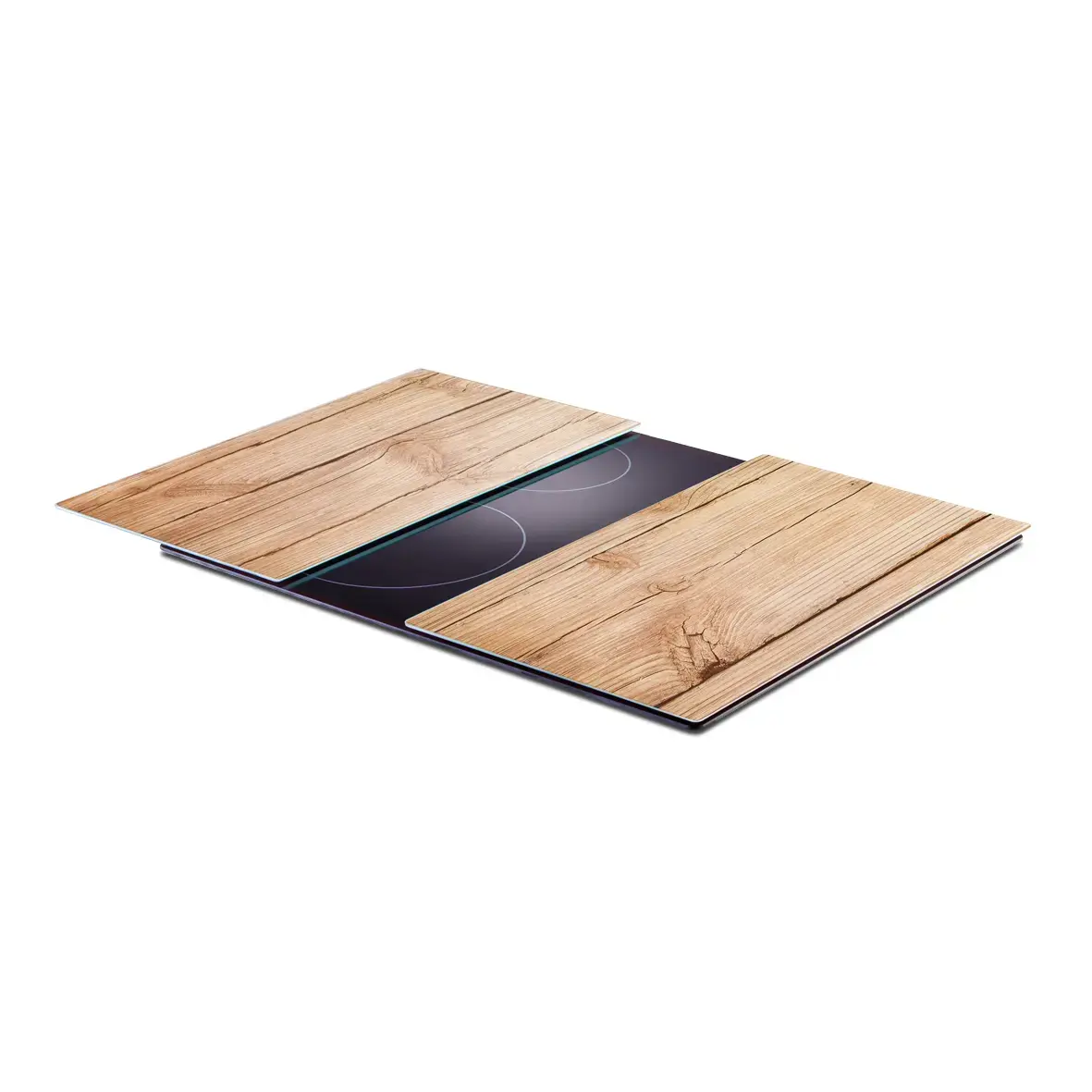 ZELLER 26277 kitchen cutting board set — glass/silicone Photo 2