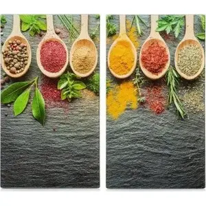 Glass cutting board set ZELLER 2 pieces – tempered glass kitchen boards