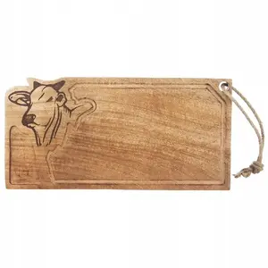 Serving Board ORION Mangowiec 45 x 22 cm with Juice Groove and Bull Head