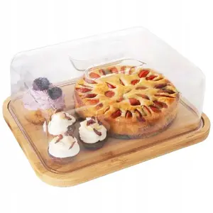 Cutting and Serving Board ORION bamboo with lid 28 x 22 cm