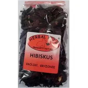 Herbal Pets Hibiskus 60 g — kaltēti hibiska ziedi mājdzīvniekiem, zāļu piedeva