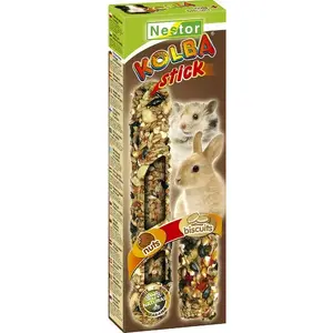 Лакомство для грызунов Nestor KOLBA GRYZOŃ BISZKOPT+ORZECH, жевательный снек (mpn 000494)