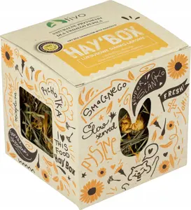 Tivo HAY BOX MNISZEK LEKARSKI + NAGIETEK 9x9x9cm zāļu siena bloks
