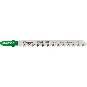 Urbjzāģa asmeņi KLINGSPOR JS 981 130 x 8 x 1,7 mm, komplekts 5 gab.