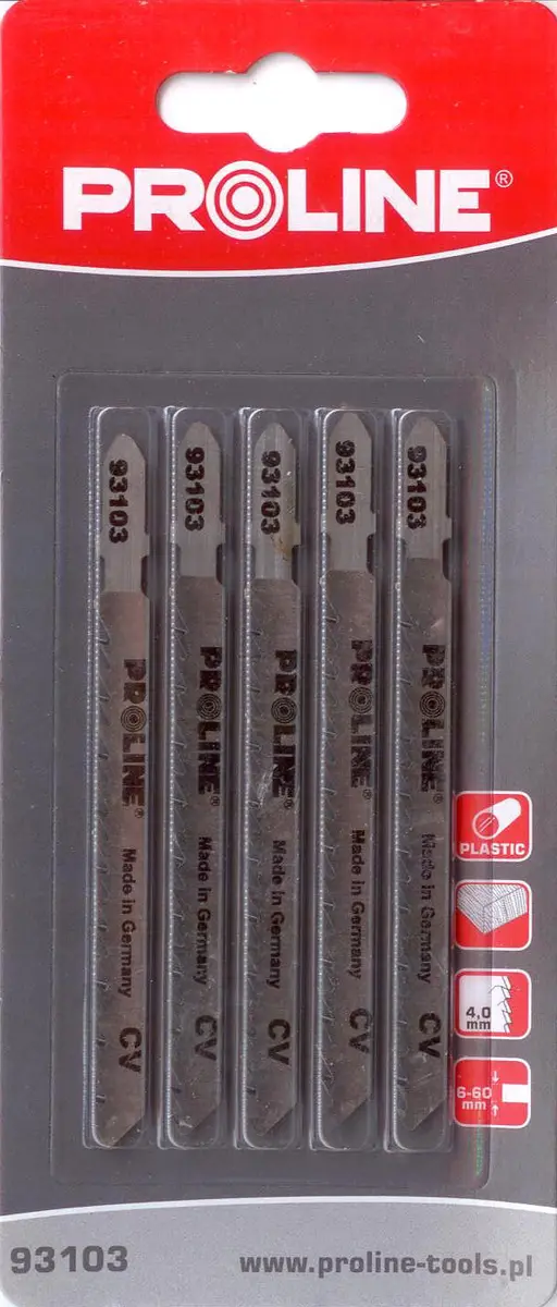 Zāģa asmens (jigsaw/scroll/reciprocating) Proline 93103, 1