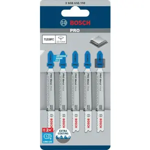 Полотна для лобзика Bosch T-шинные T121BFC T‑PRO Metal Thick 92 мм, 5 шт.