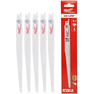 Saw blade set MILWAUKEE bimetal 230 mm, 6 TPI, 5 pcs