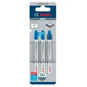 Полотна для сабельной пилы Bosch T121AFC для металла, 92 мм, средняя, набор 3 шт.