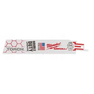 Полотно для сабельной пилы MILWAUKEE TORCH Bi-Metal 150 мм, 14 зуб./дюйм, 5 шт.