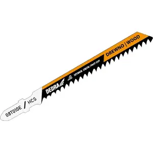 Jigsaw Blades Dedra 100/75 mm HCS T-shank for Wood, 2 pcs
