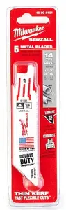 Reciprocating Saw Blade Milwaukee 100 mm Bimetal 14 TPI, pack of 5