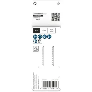 Jigsaw blades Bosch T101D for plastics, 100 mm, set of 2