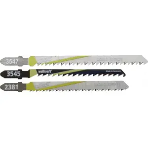 Jigsaw Blades Set Wolfcraft WF2684000, 3 pieces, T-shank