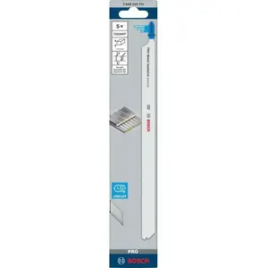 Полотно для сабельной пилы Bosch T1018AFP T‑Pro Metal Sandwich 250 мм, 5 шт.