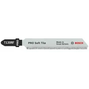 Пильное полотно T-образное Bosch T130RF Soft Tile 83 мм, 2 шт — для погружных и точных пропилов в плитке и керамике