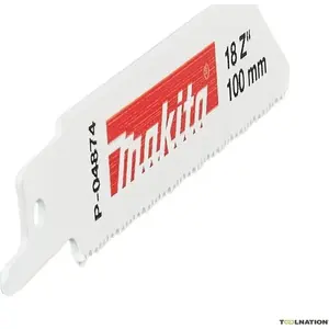Пилки для сабельной пилы Makita P-04874 BIM 100 x 0,9 мм, 5 шт — для металлических листов и профилей до 3 мм