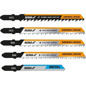 Jigsaw Blades Dedra 08T003, set of 5 replacement blades