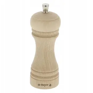Salt mill de buyer JAVA 14 cm natural – manual ceramic grinder for coarse and fine salt