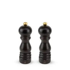 Salt and pepper grinder set PEUGEOT Paris u'Sele, beechwood housing, 180 mm, Chocolate