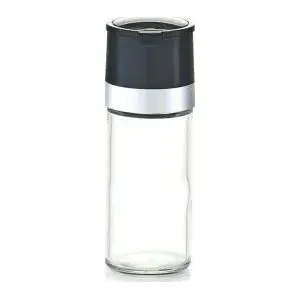 Glass spice grinder ZELLER 4.5x13 cm for salt and pepper, black