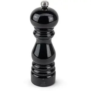 Sāls dzirnaviņas PEUGEOT PARIS, manuālas 18 cm, melns laka, u-select regulējams dzēlums